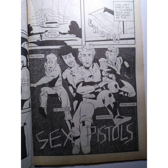 Sex Pistols Punk Rock Fantasy Comic July 1990 Johnny Rotten Sid Vicious UNUSED - Picture 9 of 10